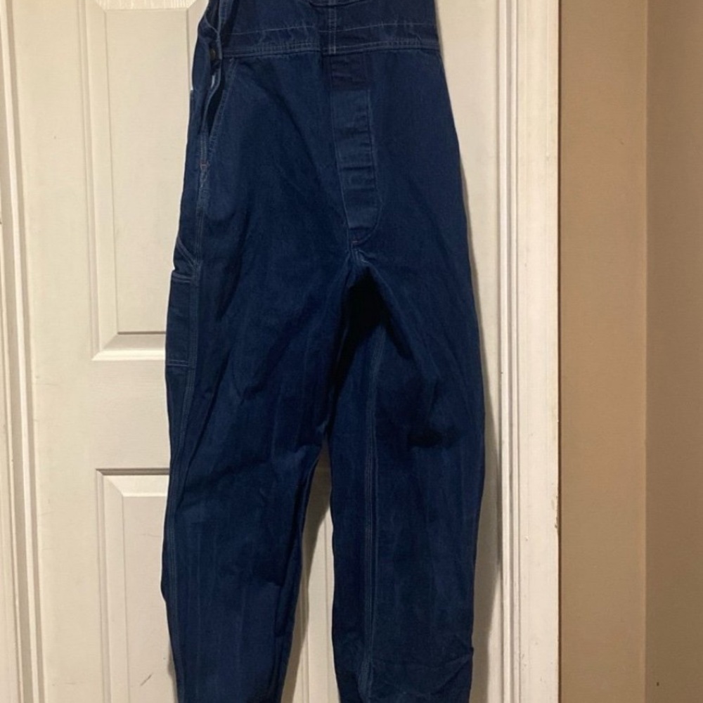 Red Kap Blue Denim Overalls Men’s Size 40x32